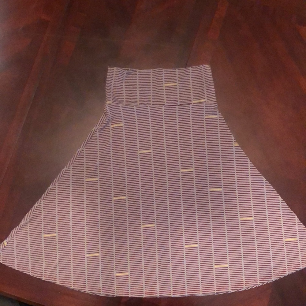 XS Lularoe Skirt. A-line. Grey, maroon, and gold.